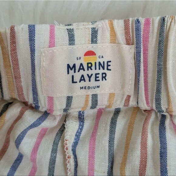 Marine Layer Multicolor Cream Wide Leg Pants M Medium - Picture 5 of 6